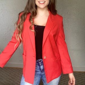 Oversized Vintage Red Blazer